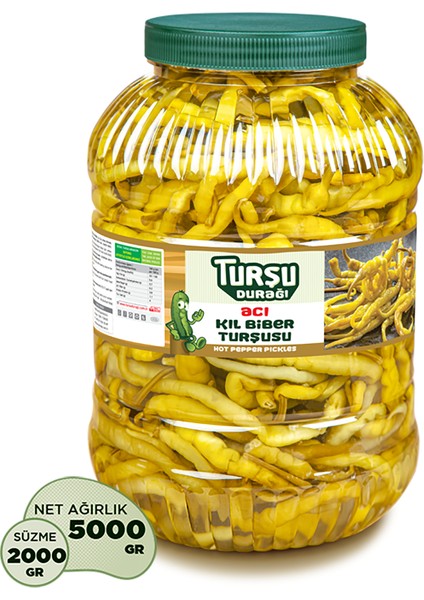 Turşu Durağı Acı Kıl Biber Turşusu 5 kg