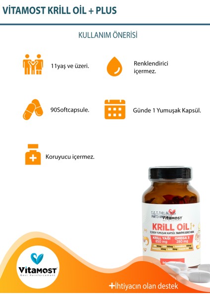 Vitamost Krill Oil 90 Kapsül