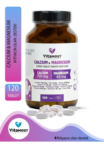 Vitamost Calcium Magnesium 120 Tablet