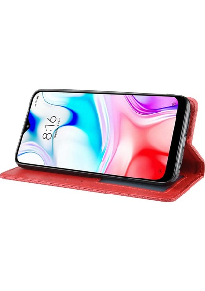 Xiaomi Redmi 8 Cüzdan Manyetik Kapatma Pu Deri Kılıf (Yurt Dışından)