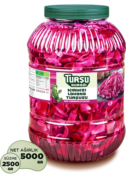 Turşu Durağı Kırmızı Lahana Turşusu  5 kg