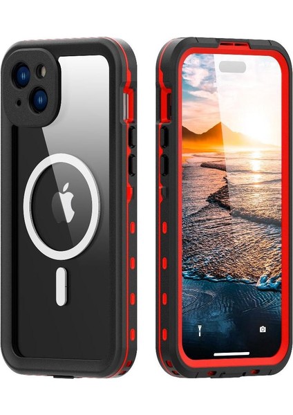 Iphone 15 Artı Manyetik Durumda Su Geçirmez Dahili 12FT Askeri Telefon Kılıfı (Yurt Dışından)