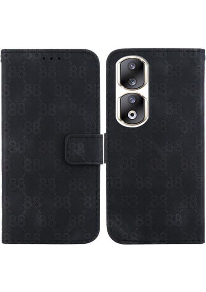 Onur 90 Pro Için Pu Deri Cüzdan Çift 8 Kabartmalı Kart Telefon Kılıfı (Yurt Dışından)