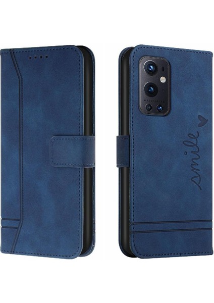 Oneplus 9 Için Pro Kart Yuvaları Pu Deri Manyetik Kapatma Telefon Kılıfı (Yurt Dışından)