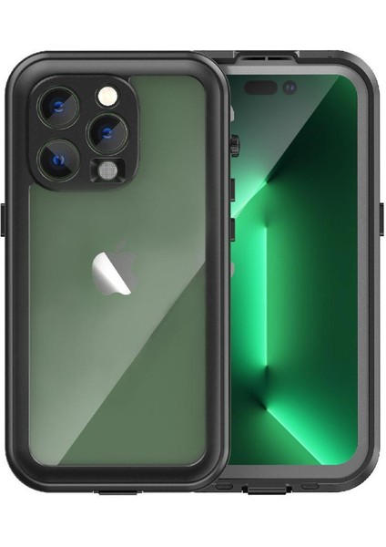 Iphone 14 Için Pro 12FT Askeri Darbeye Su Geçirmez Dahili Ekran Telefon Kılıfı (Yurt Dışından)
