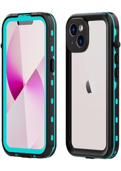 Iphone 14 Için Su Geçirmez Dahili Ekran Koruyucu IP68 Su Geçirmez Telefon Kılıfı (Yurt Dışından)