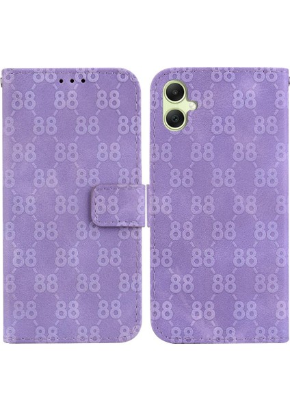 Samsung Galaxy A05 Için Cüzdan Kickstand Pu Deri Çift Telefon Kılıfı (Yurt Dışından)