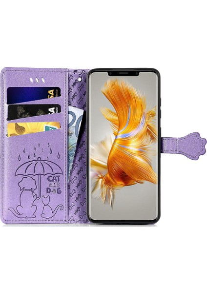 Bdt Shop Huawei Mate 50 Için Pro Darbeye Deri Karikatür Hayvanlar Kısa Telefon Kılıfı (Yurt Dışından)