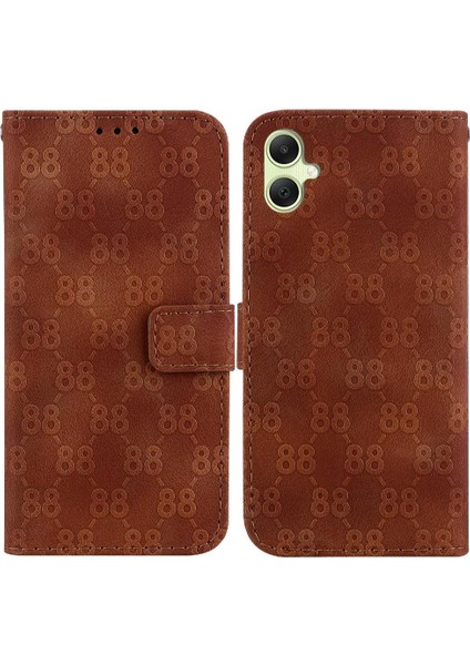 Samsung Galaxy A05 Için Cüzdan Kickstand Pu Deri Çift Telefon Kılıfı (Yurt Dışından)