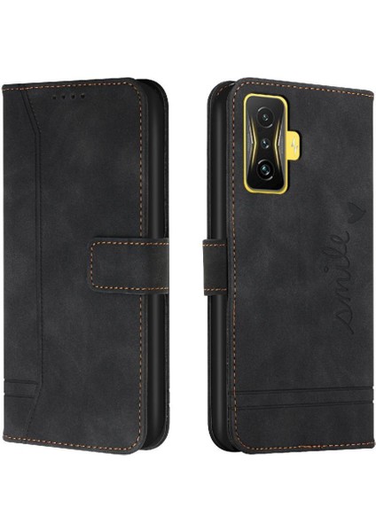 Xiaomi Poco F4 Gt Manyetik Kapatma Flip Folio Cüzdan Pu Telefon Kılıfı (Yurt Dışından)