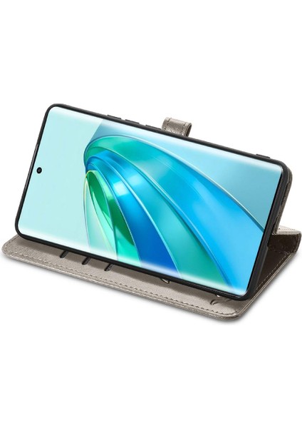 Huawei Onur X9A Karikatür Hayvanlar Için Kısa Kayış Deri Flip Telefon Kılıfı (Yurt Dışından)