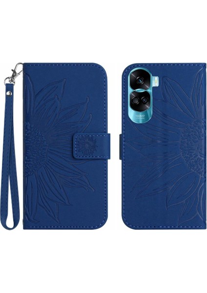 Kart Yuvaları Tutucu Pu Deri Flip Telefon ile Onur 90 Lite Için Telefon Kılıfı (Yurt Dışından)