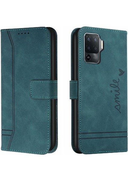 Oppo Phone 5 Lite Için Kart Yuvaları Pu Deri El Kayışı Telefon Kılıfı (Yurt Dışından)