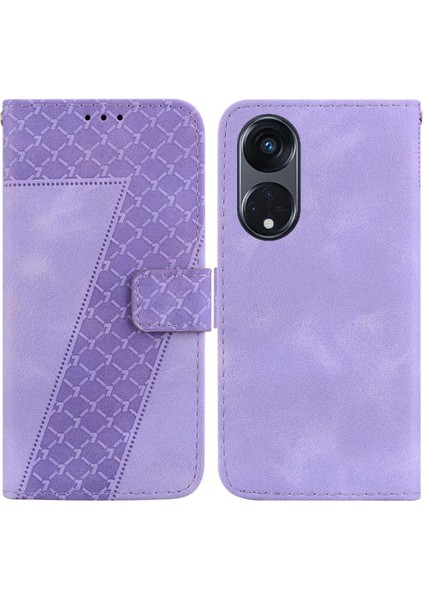 Oppo Phone 8t 5g Için Kabartmalı Desen Cüzdan Flip Folio Pu Telefon Kılıfı (Yurt Dışından)