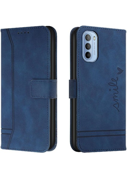 Motorola Moto G51 5g Için Pu Deri Flip Folio Cüzdan El Kartı Telefon Kılıfı (Yurt Dışından)