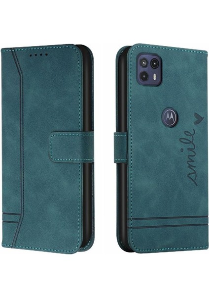 Motorola Moto G50 5g Flip Folio Cüzdan Için El Kayışı Kart Pu Telefon Kılıfı (Yurt Dışından)