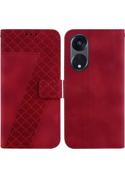 Oppo Phone 8t 5g Için Kabartmalı Desen Cüzdan Flip Folio Pu Telefon Kılıfı (Yurt Dışından)