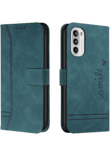 Motorola Moto G52 Için /G82 Kart Yuvaları Manyetik Kapatma Pu Telefon Kılıfı (Yurt Dışından)