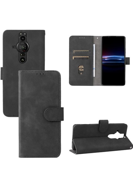 Kart Tutucu Kickstand Tam Koruma ile Sony Xperia Pro-I Için Telefon Kılıfı (Yurt Dışından) fırsatları