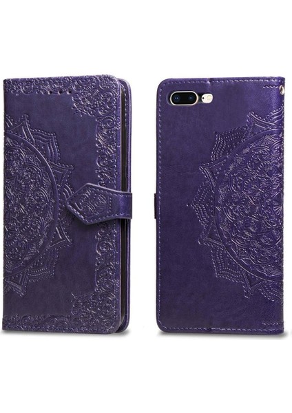 Iphone 8 Için Artı/7 Artı Darbeye Çevirin Deri Basit Telefon Kılıfı (Yurt Dışından)