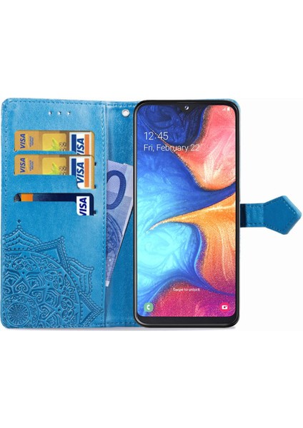 Samsung A10E Için Deri Çevirin Zarif Desen Darbeye Telefon Kılıfı (Yurt Dışından)