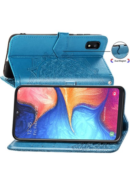 Samsung A10E Için Deri Çevirin Zarif Desen Darbeye Telefon Kılıfı (Yurt Dışından)