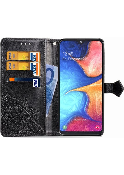 Samsung A10E Için Deri Çevirin Zarif Desen Darbeye Telefon Kılıfı (Yurt Dışından)