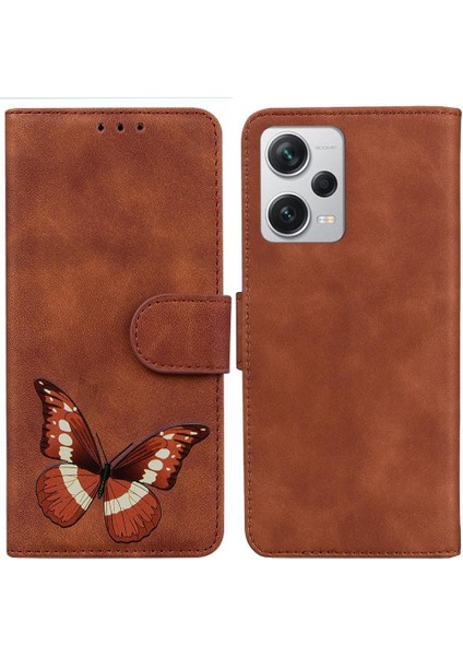 Xiaomi Redmi Için Not 12 Pro Artı Cüzdan Kart Yuvaları Kelebek Renk Telefon Kılıfı (Yurt Dışından)