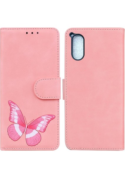 Sony Xperia 5 V Kelebek Cüzdan Flip Için Folio Kart Yuvaları Telefon Kılıfı (Yurt Dışından)