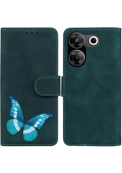 Tecno Camon 20 Pro 5g Için Cüzdan Flip Folio Kelebek Renk Telefon Kılıfı (Yurt Dışından)