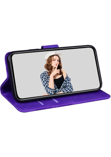 Tecno Camon 20 Cüzdan Renk Baskılı Kelebek Kart Yuvaları Için Çevirin Telefon Kılıfı (Yurt Dışından)