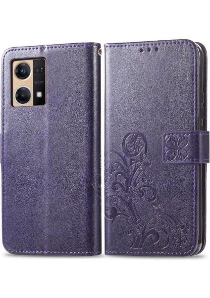 Oppo Case 7 4g Için Çevirin Dört Yapraklı Yonca Zarif Telefon Kılıfı (Yurt Dışından)