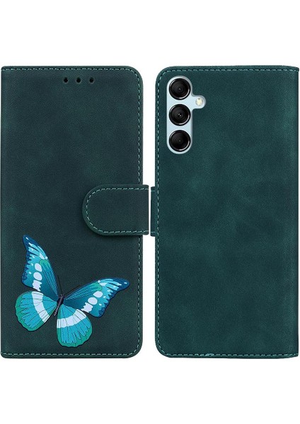 Samsung Galaxy M14 5g Kart Yuvaları Için Renk Baskılı Kelebek Flip Telefon Kılıfı (Yurt Dışından)