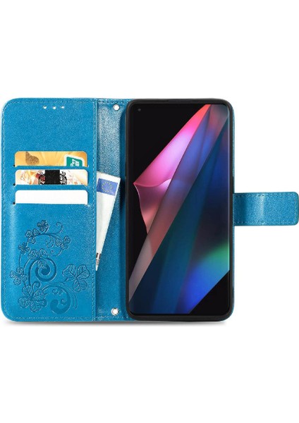 Oppo Bulmak Için X3 Pro Dört Yapraklı Yonca Flip Kısa Kayış Iş Telefon Kılıfı (Yurt Dışından) fiyatları