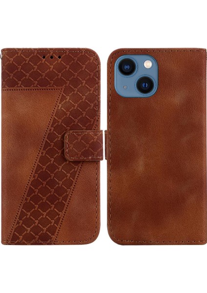 Iphone 14 Için Artı Pu Deri Flip Folio Kart Yuvası Cüzdan Telefon Kılıfı (Yurt Dışından)