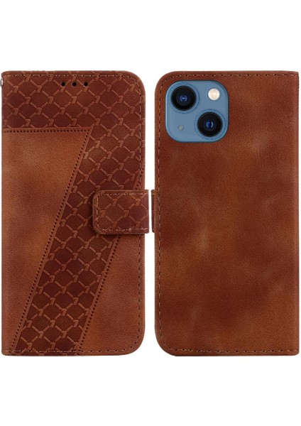 Iphone 15 Için Kart Yuvası Fonksiyonu Kabartmalı Desen Cüzdan Flip Telefon Kılıfı (Yurt Dışından)