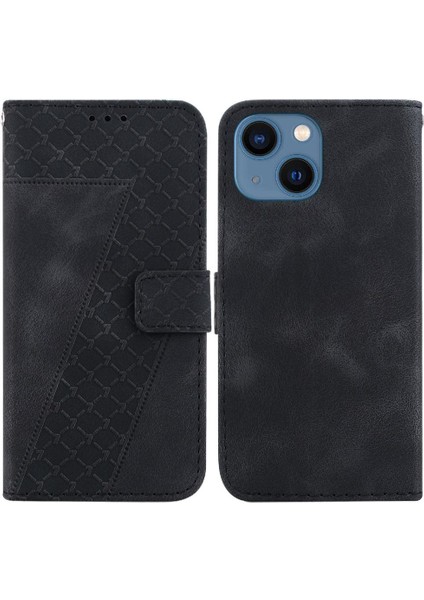 iphone 14 Flip Folio Cüzdan Kart Yuvası Fonksiyonu Pu Telefon Kılıfı (Yurt Dışından)