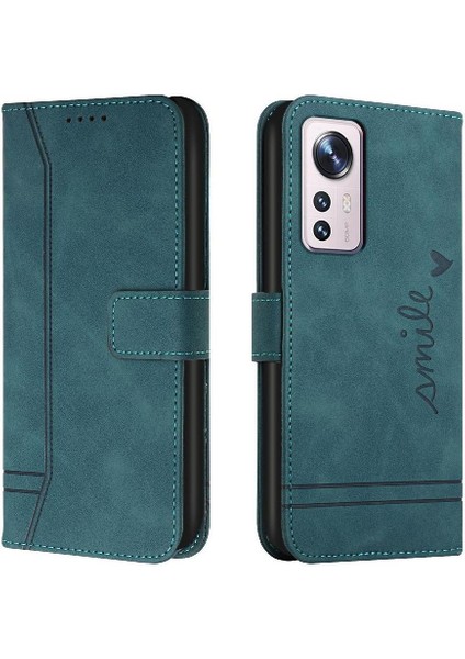Telefon Kılıfı Için Xiaomi 12 Lite El Kayışı Pu Deri Flip Folio Cüzdan Kart (Yurt Dışından)