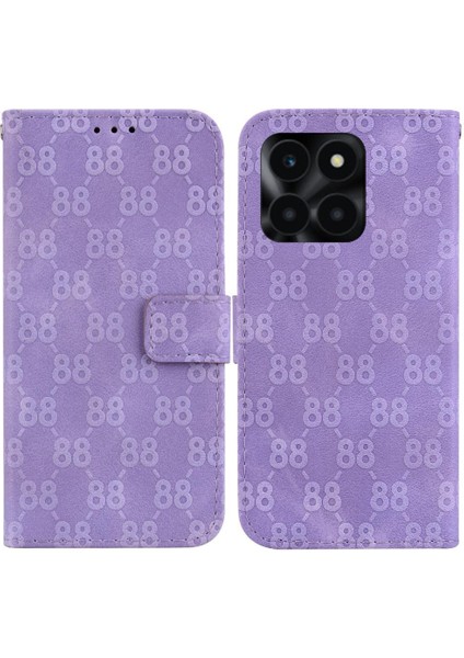 Onur X6A Cüzdan Kapak Için Telefon Kılıfı Pu Deri Çift 8 Kabartmalı Kart (Yurt Dışından)