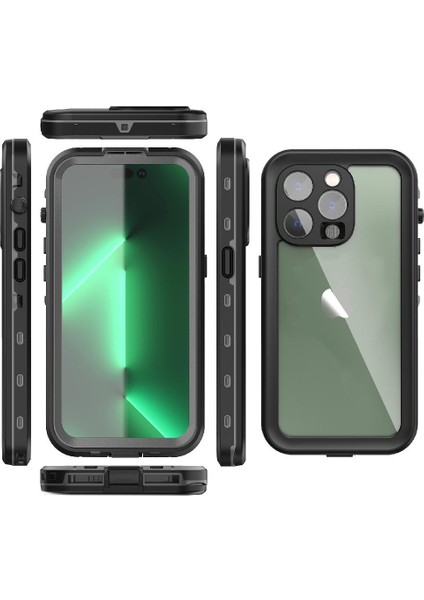 Iphone 14 Için Kılıf Pro 12FT Askeri Darbeye Su Geçirmez Dahili Ekran (Yurt Dışından)