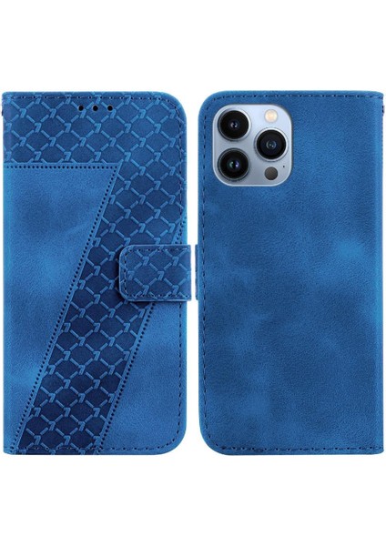 Iphone 15 Için Telefon Kılıfı Pro Max Pu Deri Kabartmalı Desen Flip Folio (Yurt Dışından)