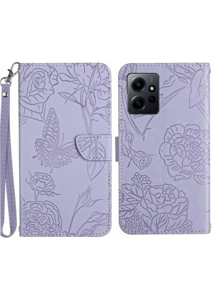 Xiaomi Redmi Not 12 4g Anti-Damla Koruma Çiçekler ve Pu Flip (Yurt Dışından)