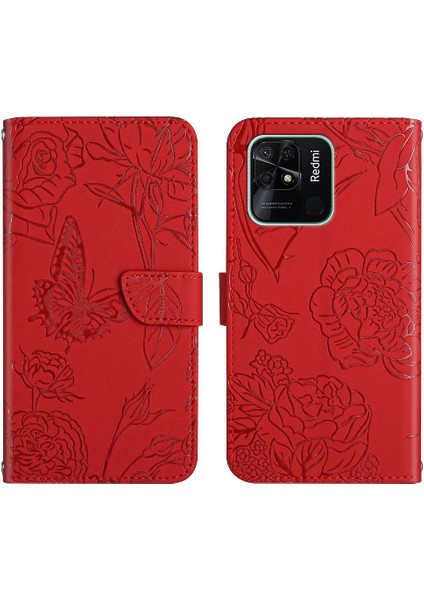 Xiaomi Redmi 10C Için Pu Deri Kapak Çevirin Darbeye Deri Kılıf (Yurt Dışından)