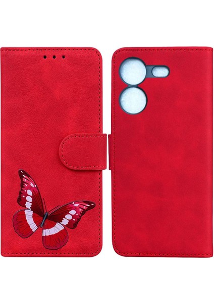 Tecno Pova 5 Renk Baskılı Kart Yuvaları Için Kılıf Kelebek Cüzdan Flip Folio (Yurt Dışından)