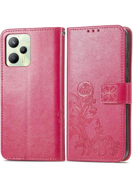 Realme C35 Zarif Iş Kısa Kayış Dört Yapraklı Yonca Durumda (Yurt Dışından)