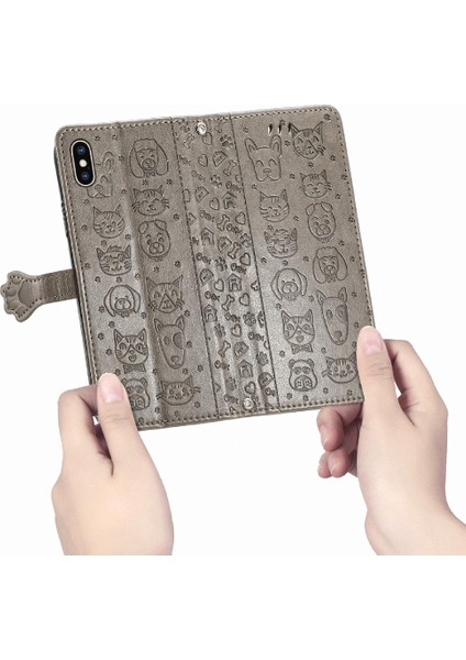 Iphone Xs Max Flip Kapak Kılıf Için Kılıf Karikatür Hayvanlar Darbeye (Yurt Dışından)