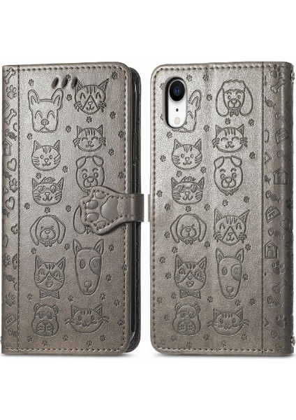 Iphone Xr Flip Kapak Kılıf Için Kılıf Kısa Kayış Karikatür Hayvanlar (Yurt Dışından) modelleri