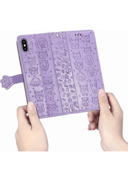 Iphone Xs Max Flip Kapak Kılıf Için Kılıf Karikatür Hayvanlar Darbeye (Yurt Dışından)