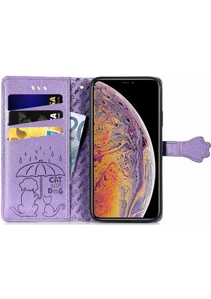 Iphone Xs Max Flip Kapak Kılıf Için Kılıf Karikatür Hayvanlar Darbeye (Yurt Dışından)