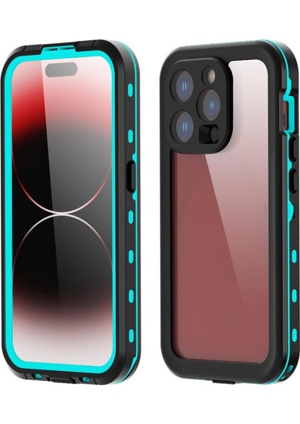 Iphone 15 Için Kılıf Pro IP68 Su Geçirmez Tam Su Geçirmez Dahili 12FT Askeri (Yurt Dışından)